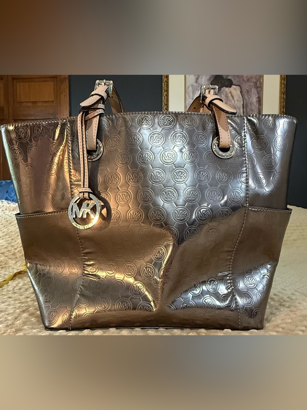 Michael Kors Metallic Silver Tote